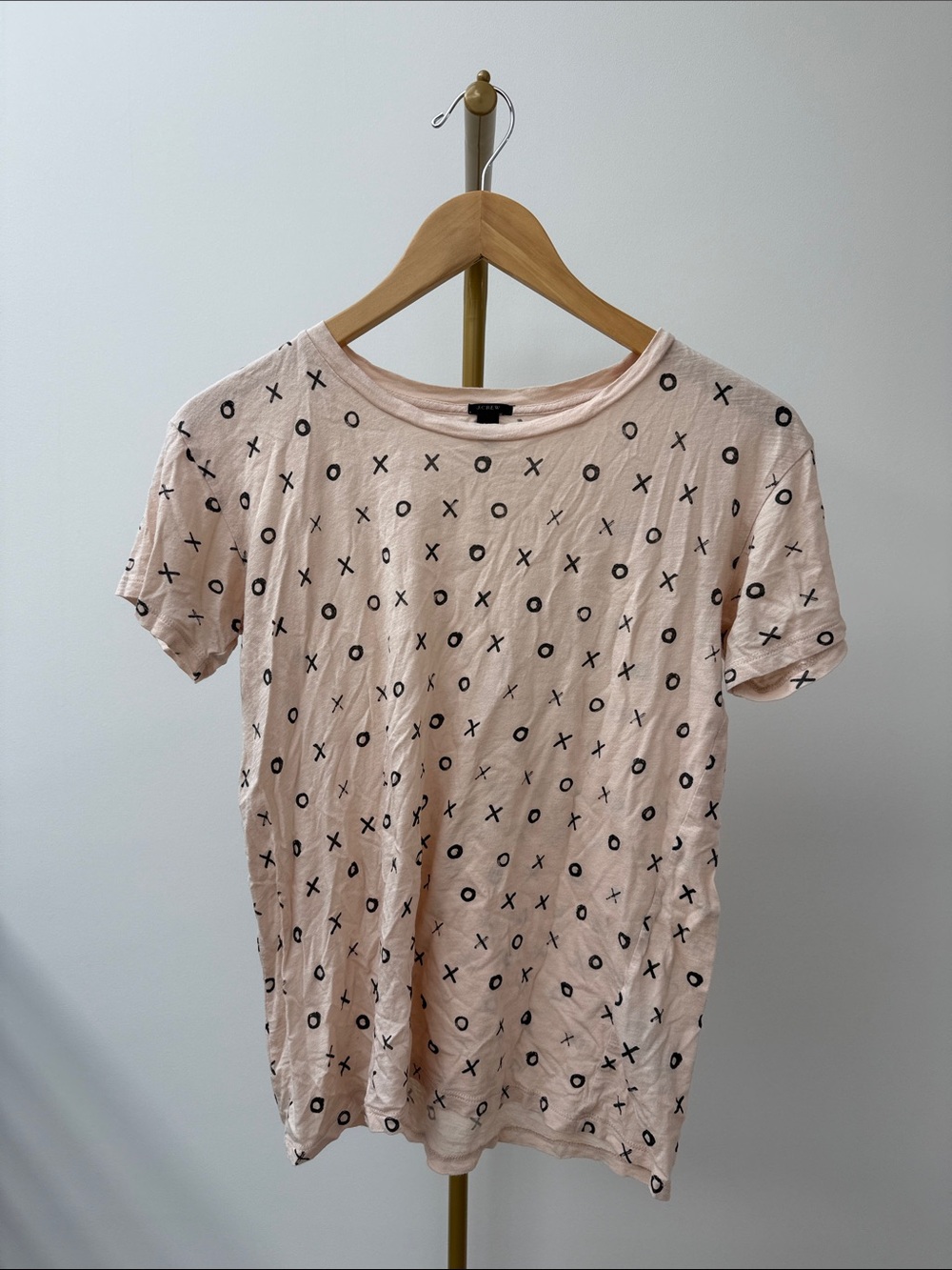 J. Crew Pale Pink Graphic T-Shirt XS